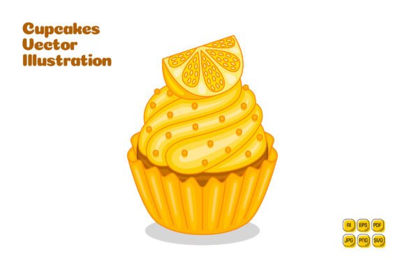 A Practical Look at Lemon Cupcakes Vector Illustration for Creative Projects