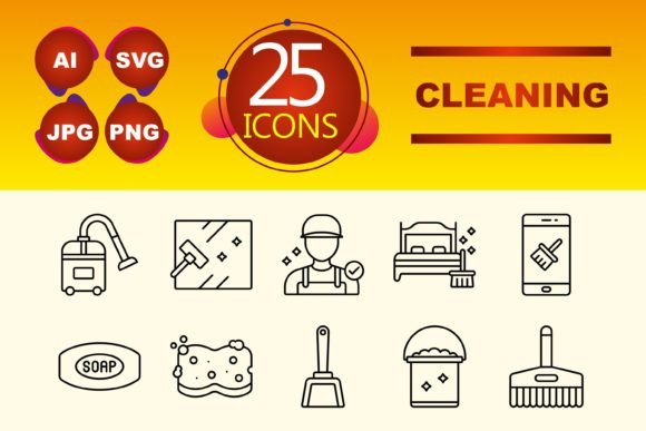 Cleaning Icons: Visual Symbols That Keep Your Designs Organized