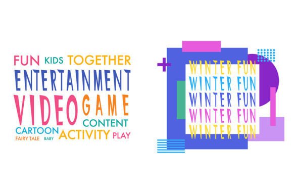 Colorful Word Collage Bundle: The Typography Tool for Modern Visual Communication