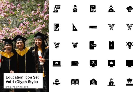 Education Icon Set Glyph Vol 1: A Practical Evaluation