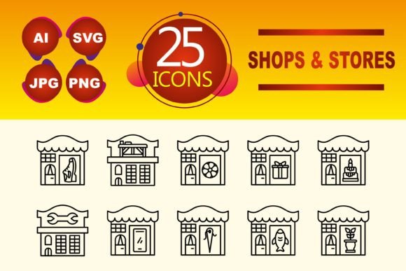 Enhancing Digital Projects with Shops and Stores Icon Sets