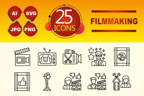 Filmmaking Icons: Essential Visual Tools for Modern Creators