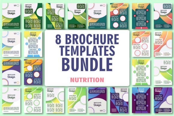 Infographic Brochure Design Bundle for Healthy Nutrition
