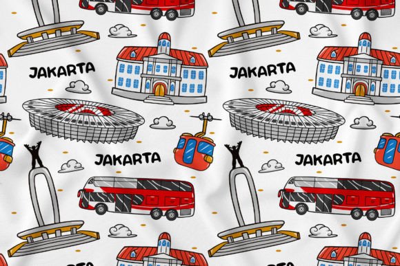 Jakarta Kawaii Doodle Seamless Pattern 1: A Creative Toolkit