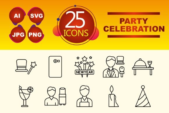 Party and Celebration Icons: Enhance Your Projects with Festive Design