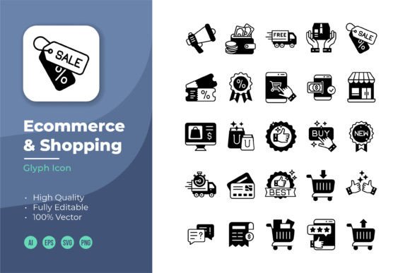 Simple, Scalable Shopping Icons for Digital Projects