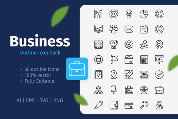 The Essential Business Outline Icon Pack for Modern Creators