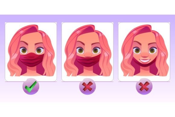 The Practical Value of Woman Wearing Face Mask Wrong and Correct Infographics