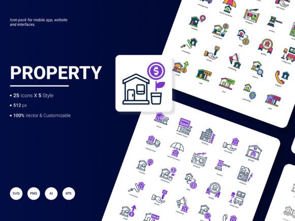 The Ultimate Property Icon Pack: Elevate Your Real Estate & Web Design Projects