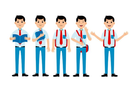 The Ultimate Vector Asset for Modern Design Workflows: Boy Student Wearing Uniform Vector 01