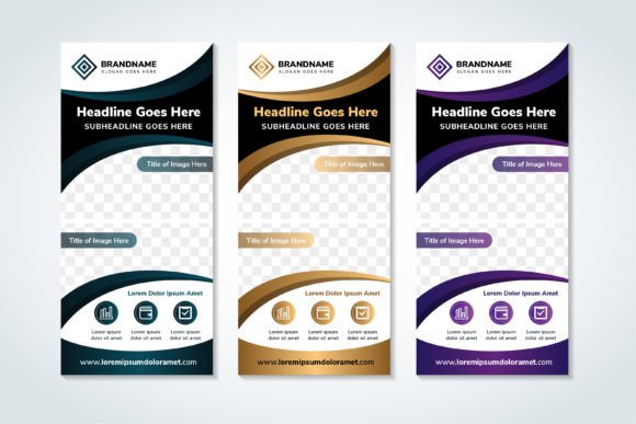 The Versatile Power of the Abstract Curve Vertical Banner Template