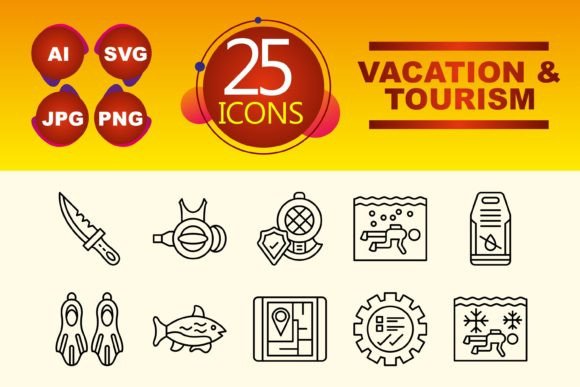 The Visual Language of Travel: Using Vacation and Tourism Icons in Digital Design